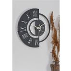 MUYİKA Ruota Metal Siyah Duvar Saati 50x50cm MDS-50
