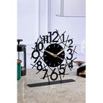 Muyika Siyah Lineal Metal Masa Üstü Saati 25X23Cm Mms-M Modern Analog Metal Myk1300-2