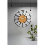 Muyika Sogno Metal Ahşap Göbek Sessiz Mekanizma Dekoratif Duvar Saati 50X50Cm Mds-50 Myk1197-Sogno