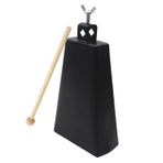 MuzcYM Metal Demir Gürültü Yapıcılar İnek Çanları Sopa ile Davul Seti, El Perküsyon Cowbell (8 inç)