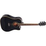Müzik Cort AD880CEBK Elektro Akustik Gitar, Siyah, Ladin Kapak, Arka y
