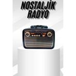 Müzik Kutusu Bluetooth Bağlantılı El Fenerli Nostaljik Tasarım Radyo Mir13171356