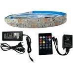 Müzik Modlu Ir Kumandalı Rgb Şerit LED Set 5050 Ledli 3çipli 10METRE Silikonlu - 10 m - Çok Renkli