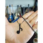 Müzik Nota Siyah Renk 316L Paslanmaz Çelik Figür Kolye