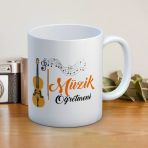 Müzik Öğretmenlerine Özel Öğretmenler Günü Hediyelik Baskılı Kupa