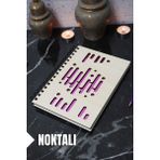 Müzik Ritmi Temalı Ahşap Kapaklı Defter - Noktalı Defter - Ajanda - Okul Defteri (A5 - 120 Sayfa)