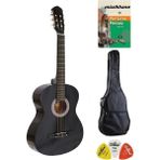Müzikhane 4/4 Tamboy Siyah Klasik Gitar Seti Siyah
