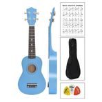müzikhane Soprano Açık Mavi Ukulele 54cm Kılıf Ve Pena
