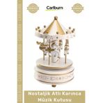 #MüzikKutusu Nostaljik Ahşap Dekoratif Hediyelik Kurmalı Hareketli Vintage Atlı Karınca Müzik Kutusu