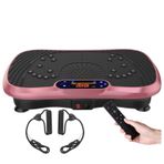 Müzikli Titreşimli Egzersiz Aleti – Tüm Vücut İçin Titreşimli Zayıflama Cihazı - Yağ Yakımı ve Ödem Atıcı - Sessiz Kullanım - Bluetooth Hoparlörlü - Pembe Fitness Titreşimli Zayıflama Spor Aleti