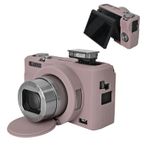 MUZIRI KINOKOO Canon G7X Mark III Kamera için Yumuşak Silikon Kılıf, Canon PowerShot G7 X Mark III/G7X III/ G7X3 Kamera için Hafif Kılıf - Çıkarılabilir Lens Kapaklı Çizilmez Koruyucu Kılıf - Gri