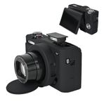 MUZIRI KINOKOO Canon G7X Mark III Kamera için Yumuşak Silikon Kılıf, Canon PowerShot G7 X Mark III/G7X III/G7X3 Kamera için Hafif Kılıf - Çıkarılabilir Lens Kapaklı Çizilmez Koruyucu Kılıf - Siyah