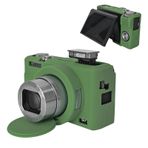 MUZIRI KINOKOO Canon G7X Mark III Kamera için Yumuşak Silikon Kılıf, Çıkarılabilir Lens Kapaklı Hafif Koruyucu Kılıf - Çizilmez - Yeşil