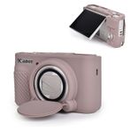 MUZIRI KINOKOO Canon PowerShot SX740 SX730 HS Kamera için Silikon Kılıf - Çıkarılabilir Lens Kapaklı Yumuşak Kauçuk SX730 SX740 HS Koruyucu Kılıf - Slim Fit SX740 sx730 HS Kılıf - Gri