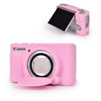 MUZIRI KINOKOO Canon PowerShot SX740 SX730 HS Kamera için Silikon Kılıf - Çıkarılabilir Lens Kapaklı Yumuşak Kauçuk SX730 SX740 HS Koruyucu Kılıf - Slim Fit SX740 sx730 HS Kılıf - Pembe