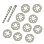 MUZIXU Elmas Kesme Tekerleği Kesme Diskleri Kaplamalı Döner Aletler W/Mandrel 22 mm Dremel için (10 adet) 22 22-43