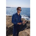 muzzo jeans Oversize Koyu Mavi Kot Gömlek