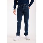 muzzo jeans Slim Fit Likralı Kar Yıkamalı Lacivert Kot Pantolon