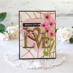 Mvchifay Kart Yapımı için Kesme Kalıpları Metal Kalıp Kesim Scrapbooking Aracı İçi Boş Çerçeve Kendin Yap El İşi Zımba Şablonu Kağıt Albüm Dekoru için Kabartma (Word A-Love 8,2 x 6,6 cm)