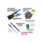 MVLH Yeni Nesil RJ45 RJ11 Cat5 Cat6 Konnektör Pensesi Yeni Nesil Rj45 100'lü Jak 100'lü Kılıf Test Cihazı