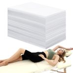 MVSUTA 50 Parça Beyaz Tek Kullanımlık Çarşaf Dokumasız Kumaş SPA Masa Örtüsü Masaj Güzellik Dövmeleri için Su Geçirmez Yatak Örtüsü, 71 inç x 181 cm