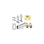 Mvy Dolap Içi Askılık Borusu Krom Oval 33,5 cm + 2 Adet Oval Ayaklı Flanş + 2 Adet Oval Sabit Flanş + Montaj Vidaları Set
