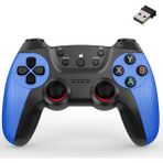 MWX Teknoloji 2.4g Kablosuz Gamepad Pc Uyumlu Pilli Joystick Oyun Kolu Kişiselleştirilmiş Düğme, Hassas Trigger Kaymaz Tasarım G2.4g (Koyu Mavi) - 001-Renkli