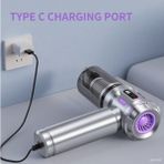 MWX Teknoloji 4in1 Şarjlı Araç Süpürgesi - 20000PA Fırçasız Motor Vakum & Hava Üfleme Kompresör - Siyah