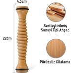MWX Teknoloji Ahşap Ayak Masaj Rolü Derin Doku, Plantar Fasciitis Rahatlaması & Refleksoloji - 000-Siyah