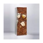 MWX Teknoloji Buzdolabı Kaplama Dolap Kaplama Etiketi Duvar Altın Çiçekler - 00 Beyaz - Option-1