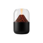 MWX Teknoloji Mini Volkan Alev Efektli Aromaterapi Hava Nemlendirici – 14X7 cm USB Şarjlı Renk Değiştiren LED Işıklı Masa Üstü Difüzör