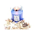 MWX Teknoloji Missi Büyük Üfleme Cam Balık Dekorlu Saks Mavisi Ocean Breeze Kokulu Vegan Mum (380 Gr) - Option-1