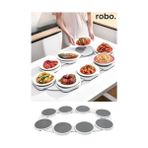 MWX Teknoloji Robo Döner Servis Tepsisi, Gri, 90 x 55 Cm, Sessiz Tekerlek Sistemi - Kestane Akaju - Option-1