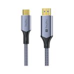MWX Teknoloji Veggieg Type-C To HDMI Kablo 8k 60Hz 4K 240Hz Hdr 3D 48GBPS Örgülü Usb-C To HDMI Kablo 2 Metre - Option-1 - Ahşap