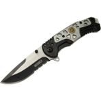 MX10 Gri Testereli Outdoor Çakı 21 cm - Otomatik, Perçinli