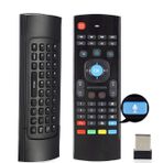 MX3 Sesli Hava Fare Mini Klavye Kablosuz Uzaktan Kumanda, 2.4G Çok Fonksiyonlu Sinek Fare Hareket Algılama Oyun Kolu 3-Gsensor HTPC Mini PC PS3/4 Xbox 360 ve Android Akıllı TV Kutusu 3-Gyro için