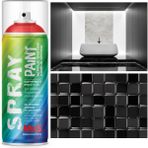 MxS Suya Dayanıklı Parlak Siyah Lavabo-Fayans Sprey Boyası 400 ml