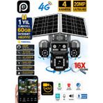 MY-204GS 4 Lensli Sim Kartla Çalışan Çift Güneş Panelli Kamera Aov - 64GB+1YILLIK TURKCELL İNTERNET
