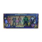 My Bebish 16 cm Işıklı Figür Oyuncak 5 Li Set Oyuncak Spiderman Thanos Hulk Iron Man