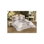 My Bed Home Collection DELÜX LOTUS YASTIKLI YATAK ÖRTÜSÜ PİKE TAKIMI (KAHVE)