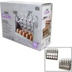 My Best Store 30 Hazneli Buzdolabı Yumurta Organizeri Yaylı Katlanır Raf - Zaman Kayıt Fonksiyonu - Renk Beyaz - Çok Renkli - 1