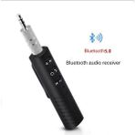 My Black Bluetooth 5.0 Kablosuz Aux Araç Kiti 3.5mm Jack ile Yüksek Ses Kalitesi ve Gömülü Mikrofon