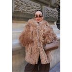 My Blog Camel Bird Kabarık Tüylü Peluş Mont - 500008