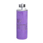 My Bottle 470 ml Mor Kılıflı Cam Matara