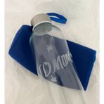 My Bottle I (KALP) MOM Yazılı Cam Su Şişesi - Anneler Günü Özel El Yapımı Matara - Şeffaf