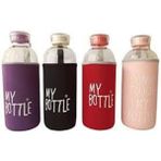 My Bottle Kılıflı Cam Matara Suluk 1 Lt - Gri - 1 Adet