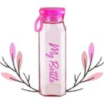 My Bottle Köşe Cam Matara 500 ml - Renk Seçenekli - Pembe