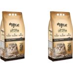 My Cat Mycat (10 Lt) Topaklanan Bentonıt Kedı Kumu Aktıf Karbon ( Ince Tane ) (2 Adet)