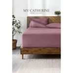My Catherine Lastikli Çarşaf Hipoalerjenik%100 Pamuk Penye Kumaş Çift Kişilik 180x200 Lila, LUXCARSAF