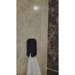 My Çiçekçim 2 Li 3D Baskı Siyah Havlu Askısı – Duvara Monte Dayanıklı Modern Banyo Havluluk